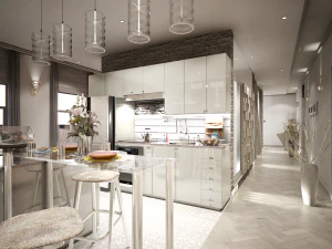 piccola cucina pronta per essere preparata Modello 3D