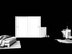 full bedroom set render ready 3D Model