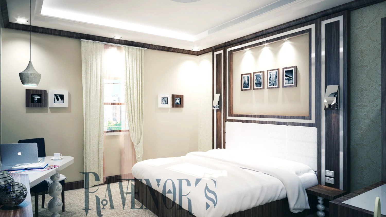 hotel room render ready 3D Model .c4d .max .obj .3ds .fbx .stl .blend