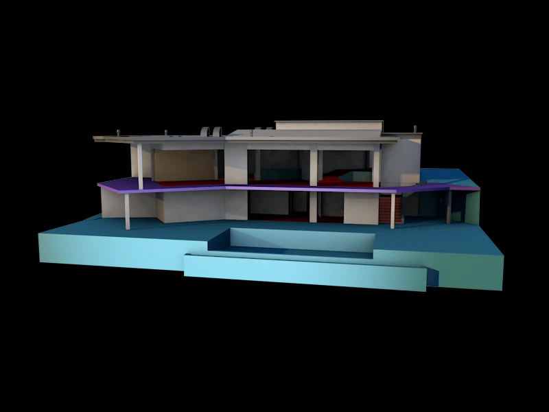 franklins house from gta v stl 3D Model .c4d .max .obj .3ds .fbx .stl .blend 