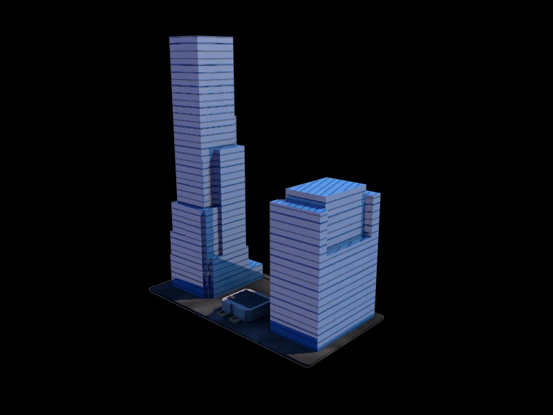 skyscrapers from gta v also for 3d printing stl 3D Model .c4d .max .obj .3ds .fbx .stl .blend 