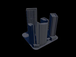one raffles quay marina bay suites the sail at marina bay also for 3d print stl 3D Model