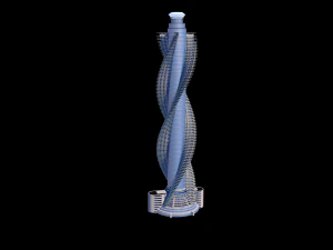 torre dei diamanti jeddah arabia saudita stl obj e 3ds Modello 3D