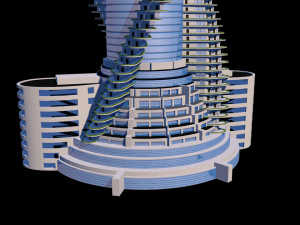 diamond tower jeddah saudi arabia stl obj and 3ds 3D-Modell