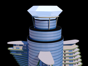 diamond tower jeddah saudi arabia stl obj and 3ds 3D-Modell