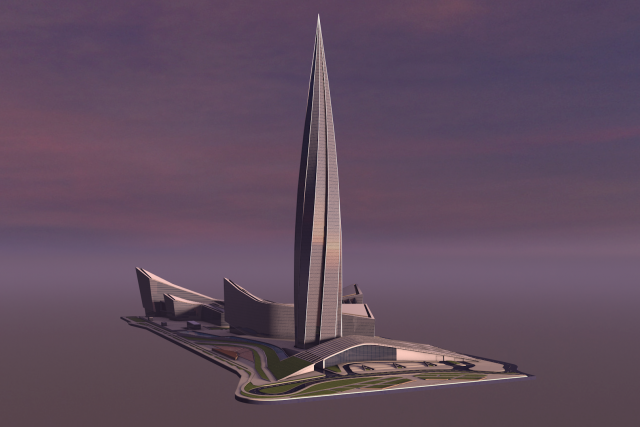 lakhta center Modello 3D .c4d .max .obj .3ds .fbx .stl .blend