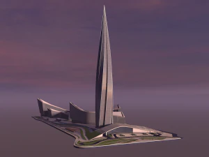 centro lakhta Modello 3D