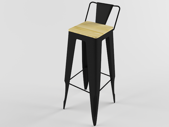 bar chair 3D-Modell .c4d .max .obj .3ds .fbx .stl .blend 