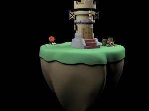 cannon tower 3D-Modell