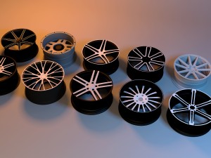 car rim-wheel pack 3D Model