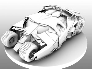 dark knight batmobile Modelo 3D