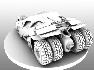 dark knight batmobile Modelo 3D