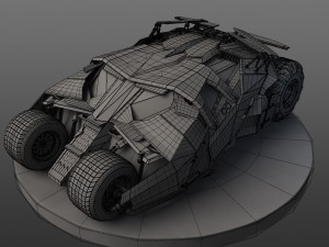 dark knight batmobile Modelo 3D