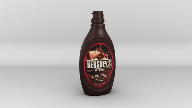chocolate syrup bottle Modelo 3D .c4d .max .obj .3ds .fbx .stl .blend 