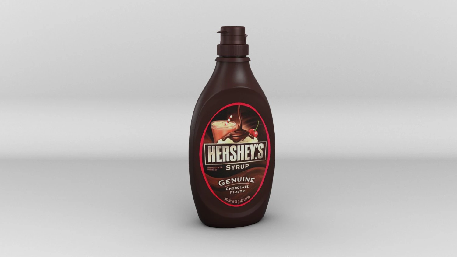 chocolate syrup bottle 3D Model .c4d .max .obj .3ds .fbx .stl .blend 