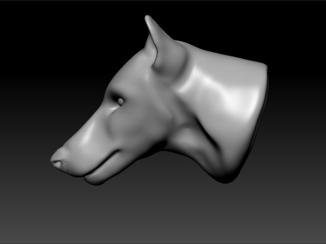wolf head 3D Print Model .c4d .max .obj .3ds .fbx .lwo .lw .lws