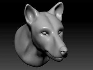 wolf head 3D Print Model