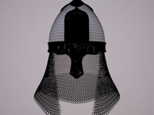 russian helmet with icon 3D Model
