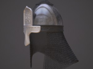 russian helmet with icon 3D Model