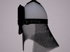russian helmet with icon 3D Model