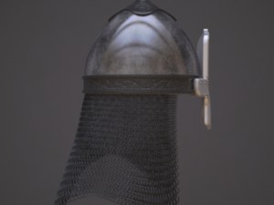 russian helmet with icon 3D Model