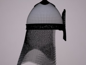 russian helmet with icon 3D Model