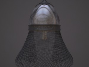 russian helmet with icon 3D Model