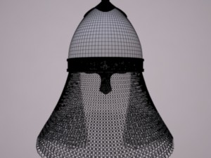 russian helmet with icon 3D Model