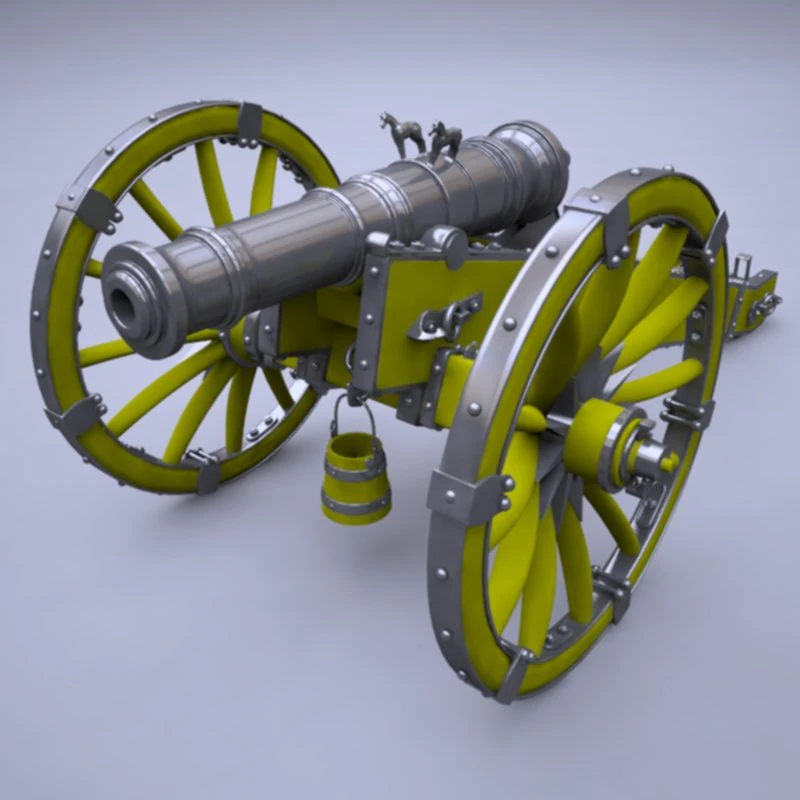 cannon unicorn 3D Model .c4d .max .obj .3ds .fbx .stl .blend 