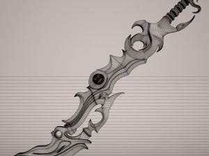 darkness sword Model 3D