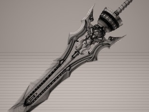 fantasy sword3 3D Model