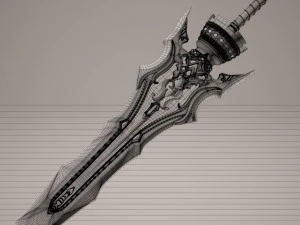 fantasy sword3 3D Model