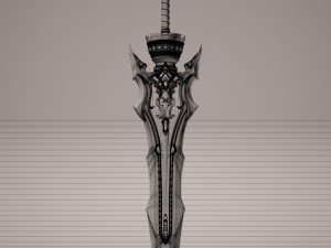 fantasy sword3 3D Model