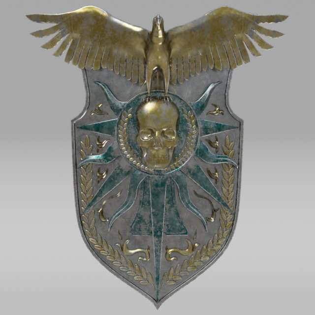 fantasy shield 3D Model .c4d .max .obj .3ds .fbx .stl .blend 