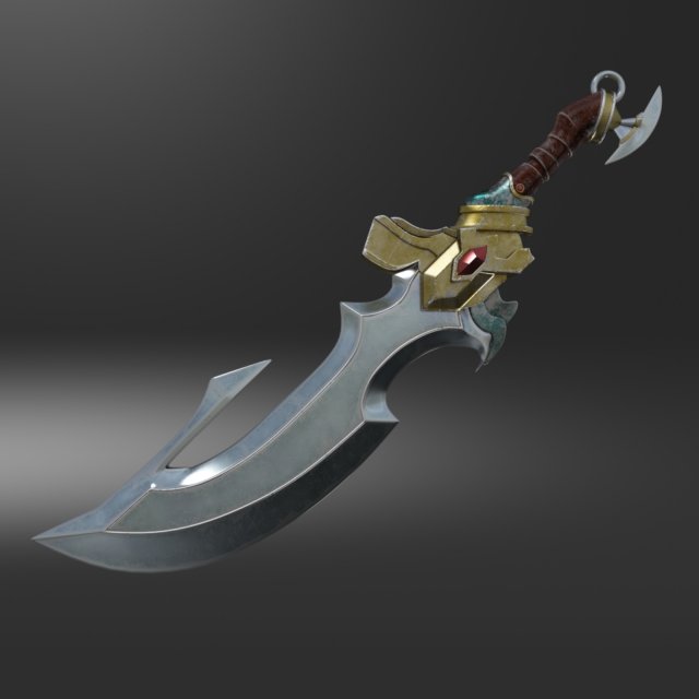 fantasy sword4 Modelo 3D .c4d .max .obj .3ds .fbx .stl .blend 