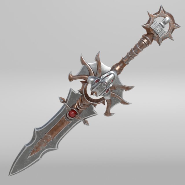 fantasy sword6 3Dモデル .c4d .max .obj .3ds .fbx .stl .blend 