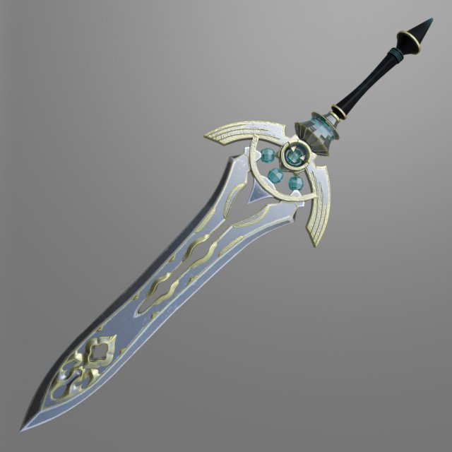 fantasy sword7 Modelo 3D .c4d .max .obj .3ds .fbx .stl .blend 