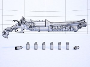 fantasy rifle 3D मॉडल