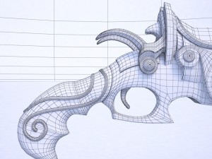 fantasy rifle 3D मॉडल
