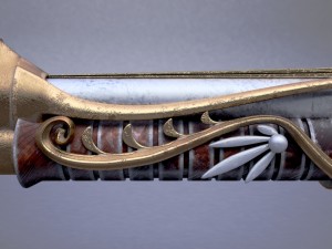 fantasy rifle 3D मॉडल