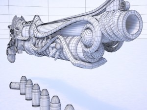 fantasy rifle 3D मॉडल