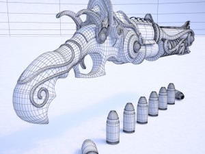 fantasy rifle 3D मॉडल