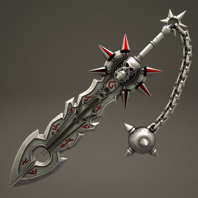 fantasy sword9 3D Модель .c4d .max .obj .3ds .fbx .stl .blend 