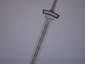 sword with scabbard 3D 模型