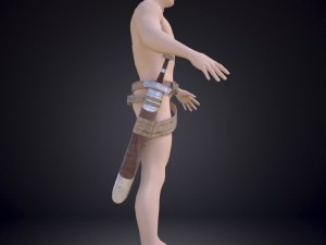 sword with scabbard 3D 模型
