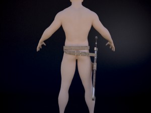 sword with scabbard 3D 模型