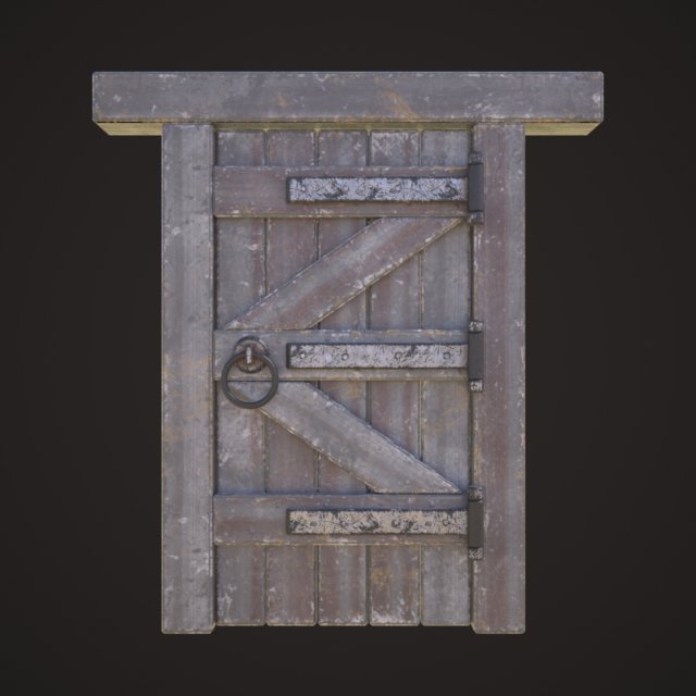wooden door model 3D Model .c4d .max .obj .3ds .fbx .stl .blend 