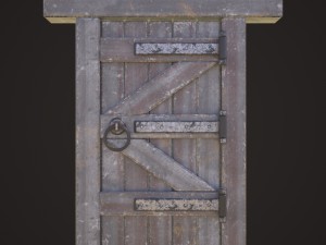 wooden door model 3D Модель