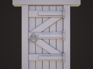 wooden door model 3D Model