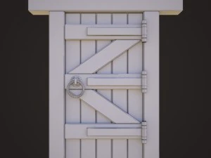 wooden door model 3D Model